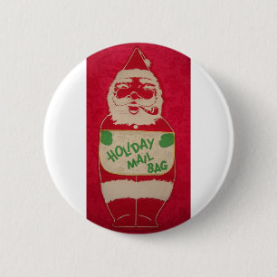 Merry Christmas Santa Claus 6 Cm Round Badge