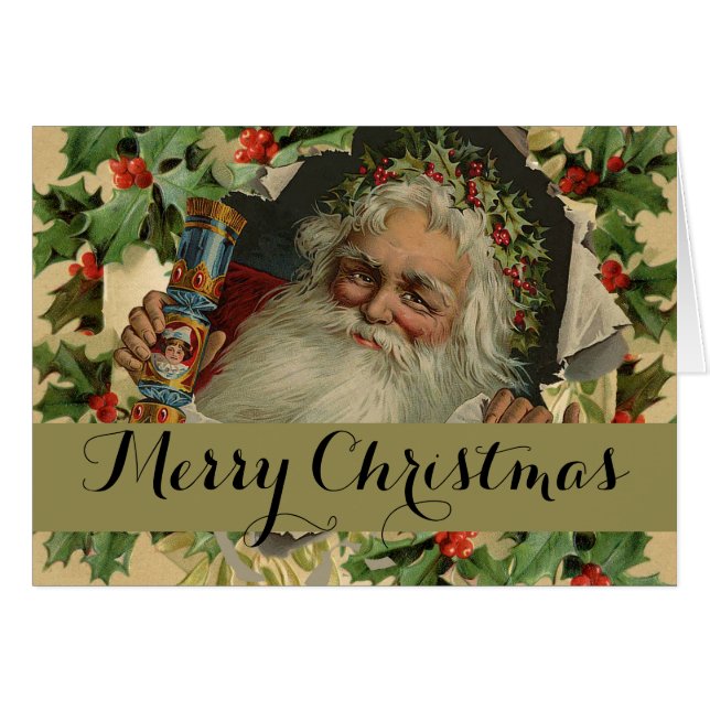 Merry Christmas Santa Claus Antique classic (Front Horizontal)