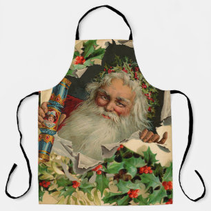 Merry Christmas Santa Claus Antique classic Apron