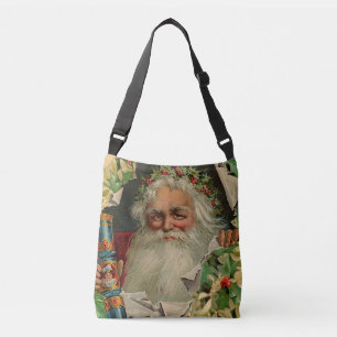 Merry Christmas Santa Claus Antique classic Crossbody Bag