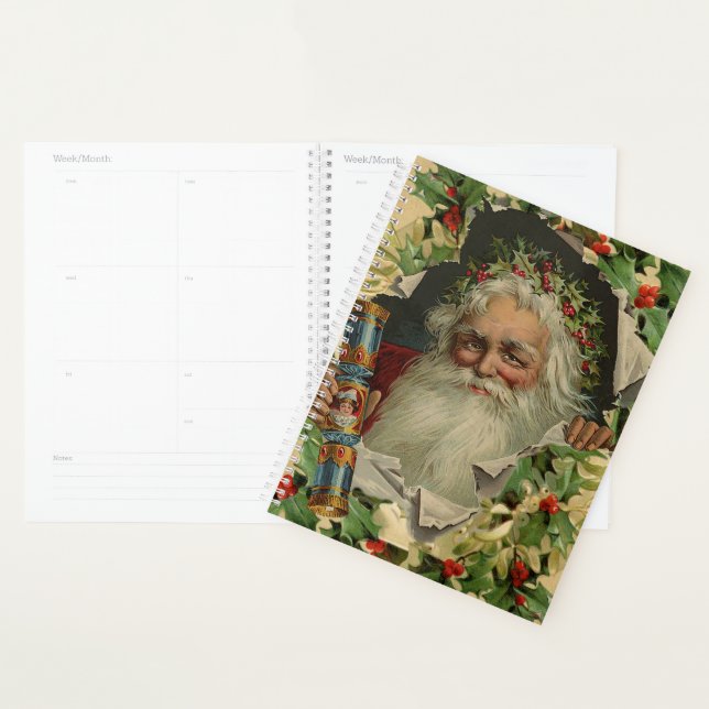 Merry Christmas Santa Claus Antique classic Planner (Display)