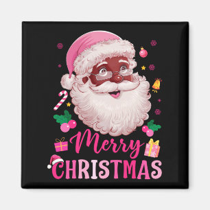 Merry Christmas Santa Claus Black Afro African Ame Magnet