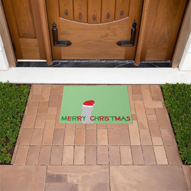 merry christmas santa claus character doormat (Outdoor)