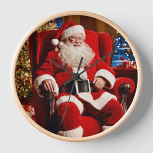 Merry Christmas Santa Claus Clock