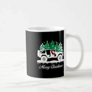 Merry Christmas Santa Claus Driving 4x4 Offroad Ve Coffee Mug