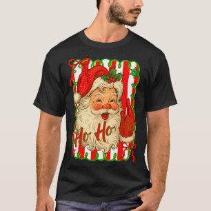 Merry Christmas Santa Claus Face Retro Vintage Xma T-Shirt
