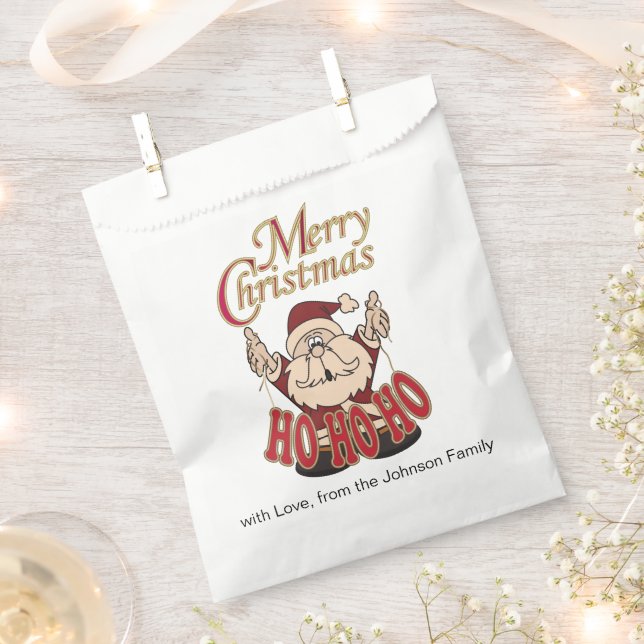 Merry Christmas Santa Claus  Favour Bag (Clipped)