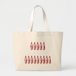 Merry Christmas Santa Claus Font Large Tote Bag