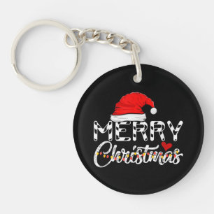 Merry Christmas Santa Claus Funny Family Key Ring