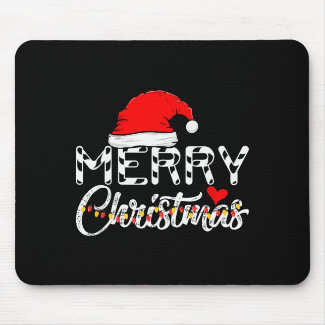 Merry Christmas Santa Claus Funny Family  Mouse Pad (Front)