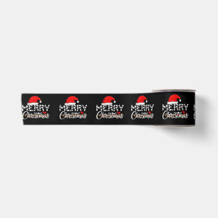 Merry Christmas Santa Claus Funny Family Satin Ribbon