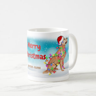 Merry Christmas Santa Claus Golden Retriever Coffee Mug
