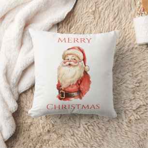 Merry Christmas Santa Claus Holiday Cushion