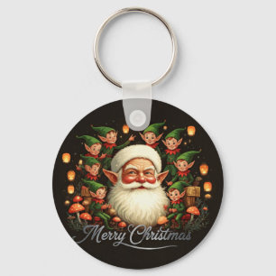 Merry Christmas Santa Claus  Key Ring