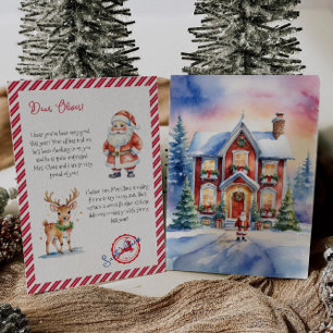 Merry Christmas Santa Claus Letter North Pole Invitation