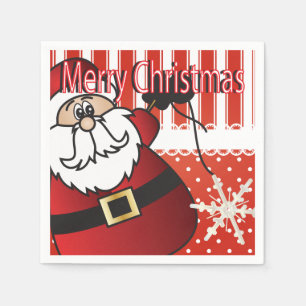Merry Christmas Santa Claus Napkin