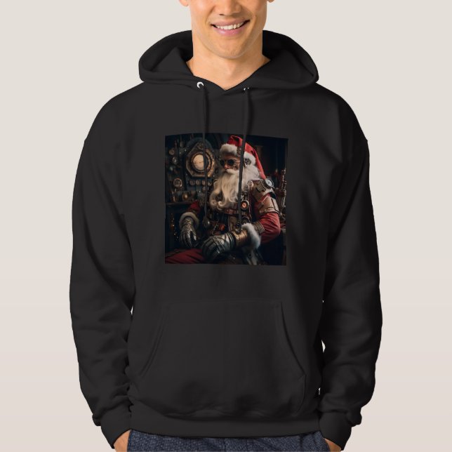 Merry Christmas Santa Claus steampunk Hoodie (Front)
