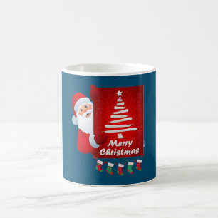 Merry Christmas Santa Claus Tree Stokings X-mas Coffee Mug