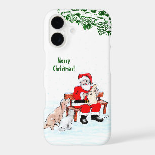 Merry Christmas - Santa Claus with Cat and Dog