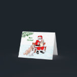 Merry Christmas! Santa Claus with Cat and Dog Card<br><div class="desc">Merry Christmas! - Santa Claus with Cat and Dog - coloured pencil drawing by Krisi ArtKSZP >>> Store Category  >>> Merry Christmas for Kids >>> Santa Claus with Cat and Dog</div>