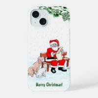 Merry Christmas - Santa Claus with Cat and Dog Cas