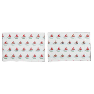 Merry Christmas! Santa Claus with Cat and Dog Pillowcase