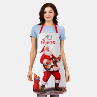 Merry Christmas Santa Clause Jingle Bell Rock Apron