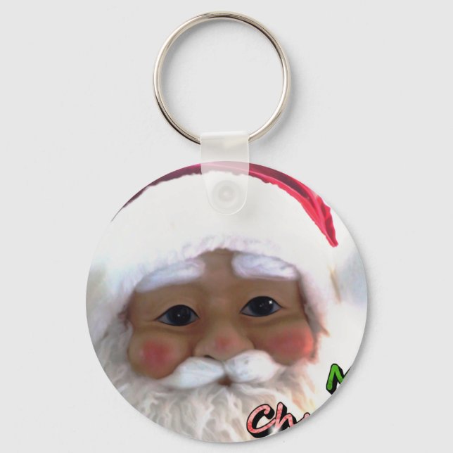 Merry Christmas Santa Clause Key Ring (Front)