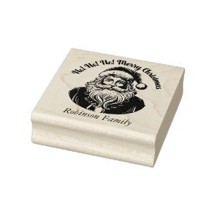 Merry Christmas Santa Clause Rubber Stamp