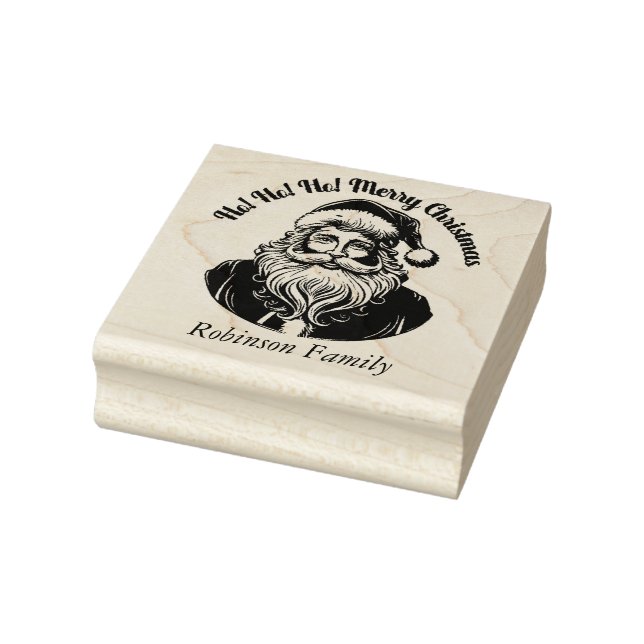Merry Christmas Santa Clause Rubber Stamp (Stamp)