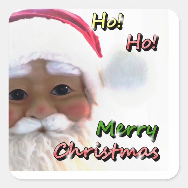 Merry Christmas Santa Clause Square Sticker (Front)