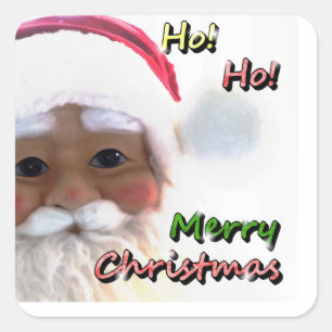 Merry Christmas Santa Clause Square Sticker