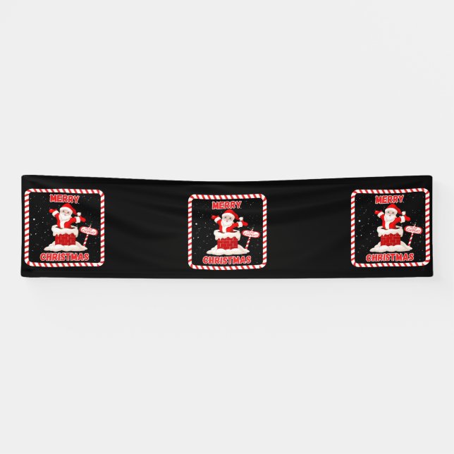 Merry Christmas Santa Collection 2.5x10 Vinyl Banner (Horizontal)