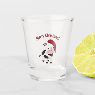 Merry Christmas Santa Cow Shot Glass