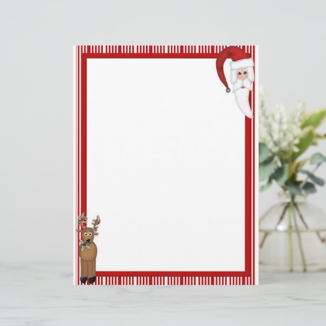 Merry Christmas Santa Custom Letterhead (Standing Front)