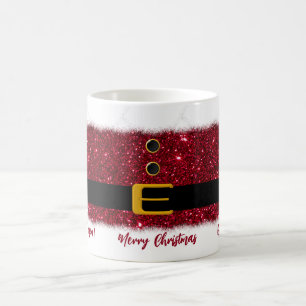 Merry Christmas-Santa-Dazzling Red- Coffee Mug