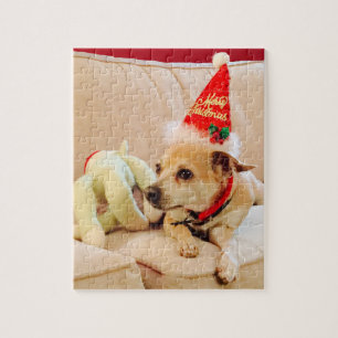 Merry Christmas Santa Dog 4Sadie Jigsaw Puzzle