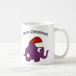 Merry Christmas! Santa Elephant Coffee Mug