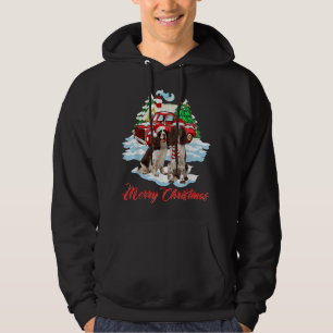 Merry Christmas Santa English Springer Spaniel Dog Hoodie