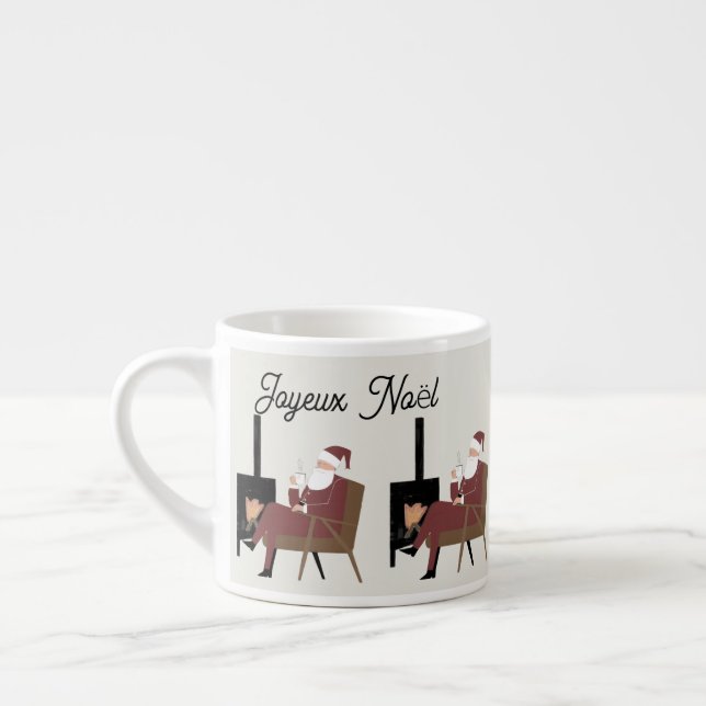 Merry Christmas Santa Espresso Cup (Left)