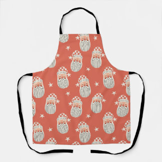 Merry Christmas - Santa Face nursery winter Star Apron