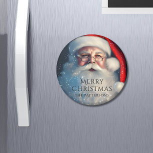 Merry Christmas Santa Festive Winter Holidays Magnet