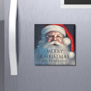 Merry Christmas Santa Festive Winter Holidays Magnet