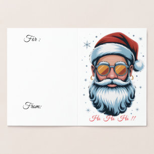 Merry Christmas Santa Foil Card