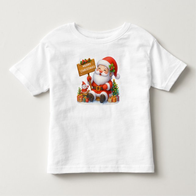 Merry Christmas Santa Funny  Toddler T-Shirt (Front)