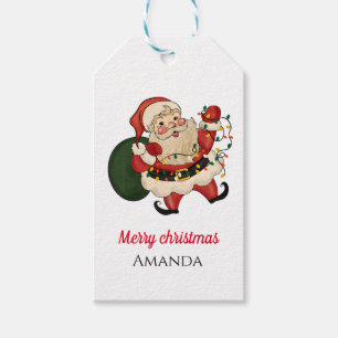 Merry christmas santa gift tags
