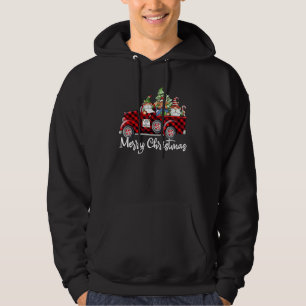 Merry Christmas Santa Gnome Reindeer Truck Buffalo Hoodie