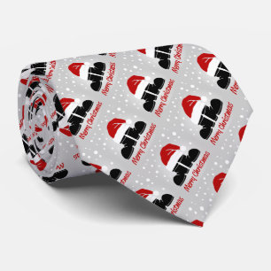 Merry Christmas Santa Hat and Boots Tie