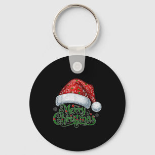 Merry Christmas Santa Hat Xmas Family Matching Paj Key Ring
