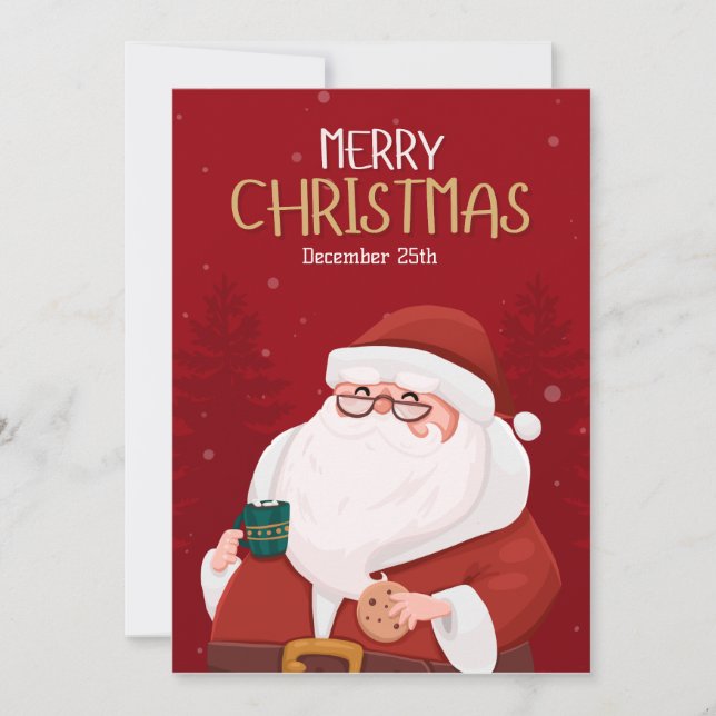 Merry Christmas Santa Holiday Card (Front)